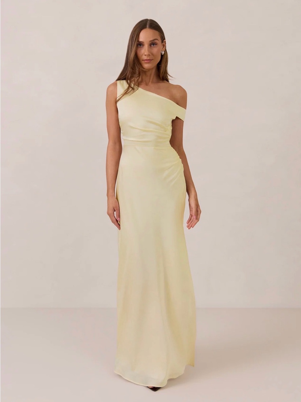Extra Small Park & Fifth Pale Yellow Sleeveless Maxi Dress